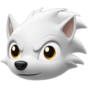 White Sonic sticker
