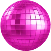 Pink disco ball sticker