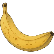 ghibli style banana sticker