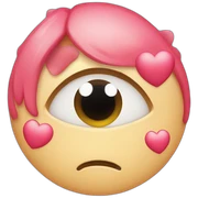 Un mono con ojos de corazones  sticker