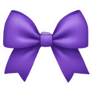 A purple bow sticker