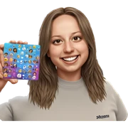 smiling girl with long hair sticker