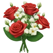 Red rose bouquet sticker