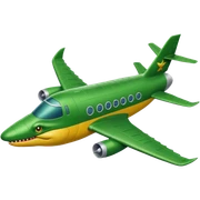 Cocodrilo con cuerpo de avión  sticker
