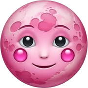 Pink moon sticker