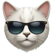 Cat with sunglasses sticker