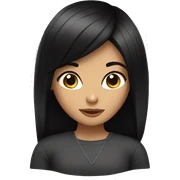 Girl with black hair sticker