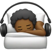 sleein person with headphones sticker