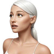 realistic girl with white hair sticker