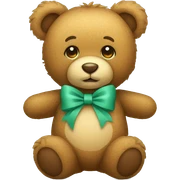 Teddy bear with bow sticker