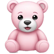 Light pink teddy bear sticker