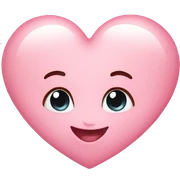 Baby pink heart sticker