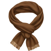 Brown scarf sticker