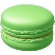 Realistic pastel green macaroon sticker
