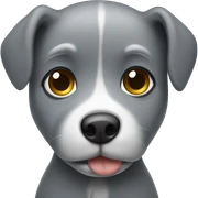 Sick grey puppy sticker