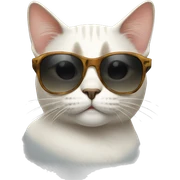 Cat with sunglasses sticker