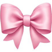light pink bow on light pink bow sticker