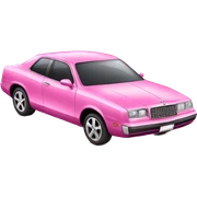 a pink glamorous car   sticker