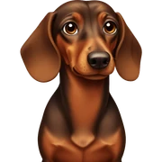 brown daschund  sticker