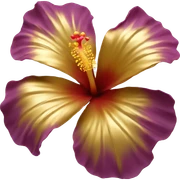 gold hibiscus flower sticker