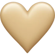 Beige heart  sticker