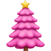 Pink Christmas tree  sticker