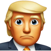 Donald Trump orange face  sticker