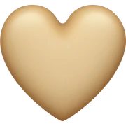 Beige heart  sticker