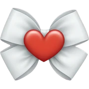 Heart bow sticker