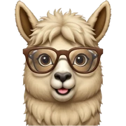 Llama con lentes
 sticker