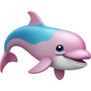pink dolphin sticker