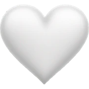 White heart sticker