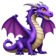 purple dragon sticker