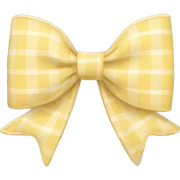 Pastel yellow plaid bow sticker