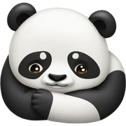 Two pandas hugging sticker