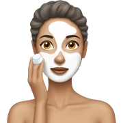 Woman doing skincare sticker