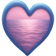 heart shape ocean sticker