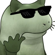 Cat with sunglasses sticker
