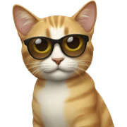 Cat with sunglasses sticker
