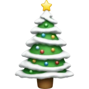 White christmas tree sticker