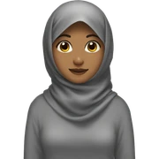 A girl covered in a hijab sticker