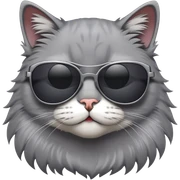 Cat with sunglasses sticker