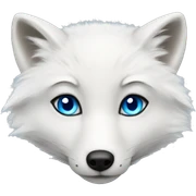arctic fox with bright blue eyes sticker