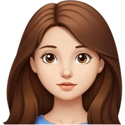 Pretty girl with long brown hair  sticker