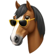 horse with sunglasses sticker