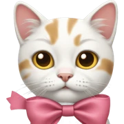 cat with a tiny bow  sticker