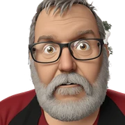 bearded boy with glasses sticker