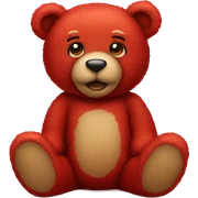 red teddy bear sticker