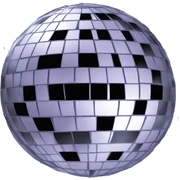 Disco ball sticker