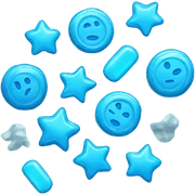 Blue candy sticker